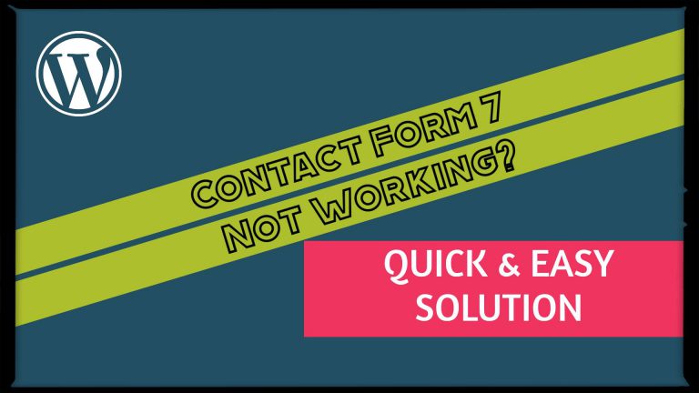 Contact form 7 is not working issue