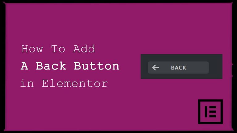 add back button in elementor