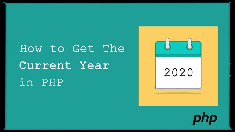 get current year in php