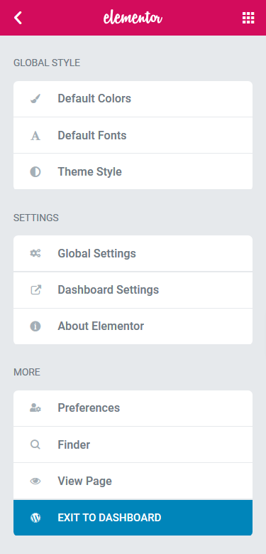 global style settings in elementor