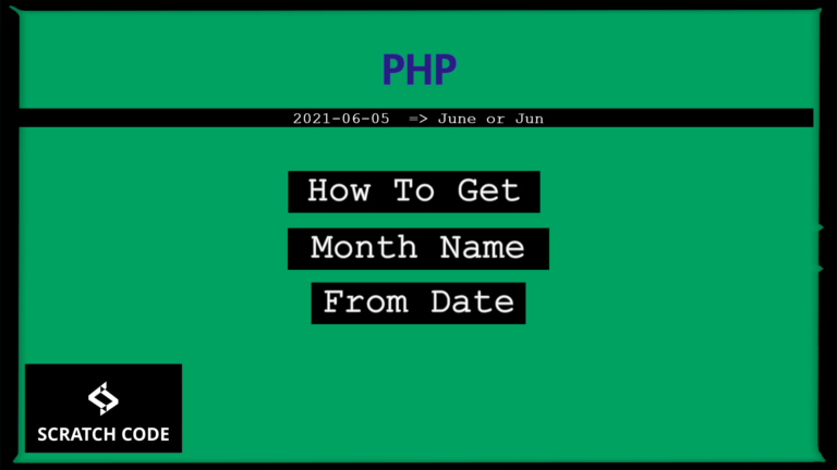 php get month name from date