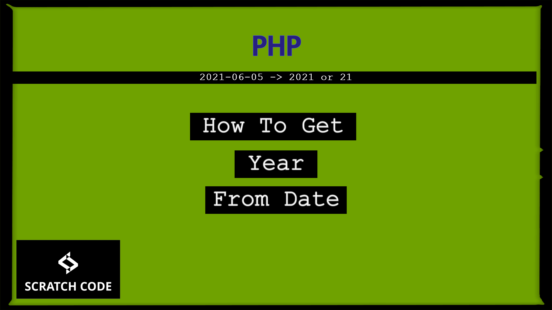 php get year from date