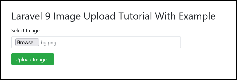 laravel 9 image upload form tutorial with example